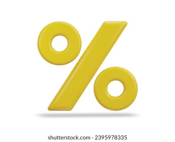 3d percentage icon vector illustration