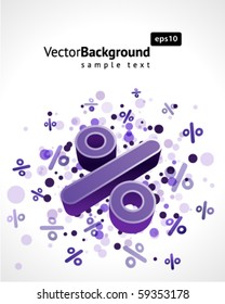 3d  percents vector background