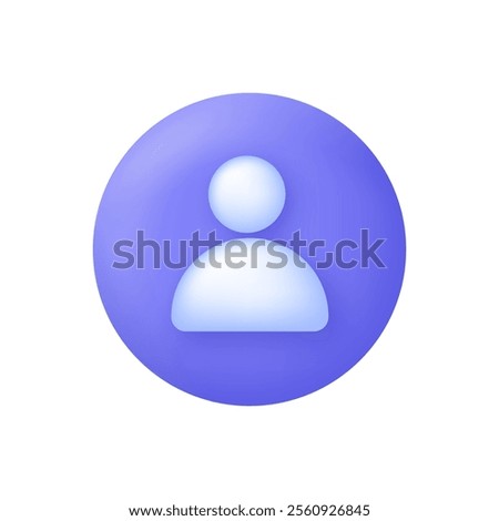 3D Person icon. Avatar concept. New profile account. People icon and plus. Avatar, human, person, people icon. Trendy and modern vector in 3d style.