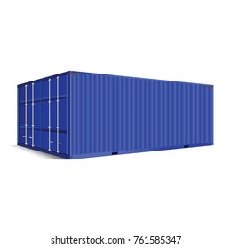 3d perspective blue cargo container shipping freight isolated texture pattern background

