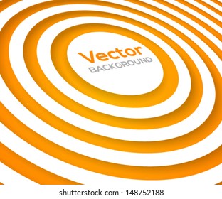 3d perspective circle background. Vector illustration.