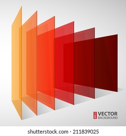 3d perspective colorful abstract rectangles on white background. RGB EPS 10 vector illustration