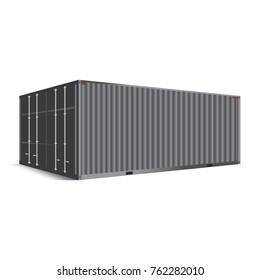 3d perspective gray metallic cargo container shipping freight isolated texture pattern background