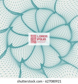 3d Perspective Grid Background. Abstract Geometric Illustration. Connection Structure. Futuristic Technology Style. 