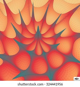 3d Perspective Grid Background. Mosaic. Abstract Geometric Illustration. Futuristic Technology Style. Texture. 
