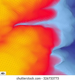 3d Perspective Grid Background Texture. Mosaic. Lattice Effect.
