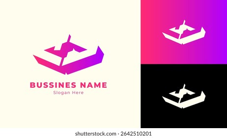 AV inicial do logotipo isométrico da perspectiva 3d, um logotipo inicial em forma de diamante com um estilo de espaço negativo.
EPS 10 design de logotipo vetorial.