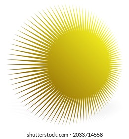 3d perspective starburst, sunburst shape. Abstract glitter, glimmer, flash shape, element. Radial, radiating clip-art