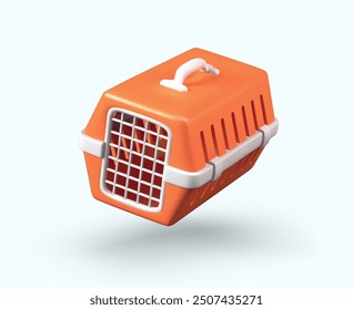 3D pet carrier, top view. Special device for safe transportation of pets