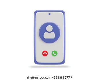 3d phone call icon vector illustration