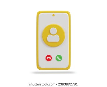 3d phone call icon vector illustration
