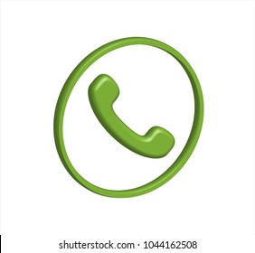 3D phone icon in vector graphics