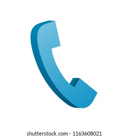 3d phone icon vector illustration. 