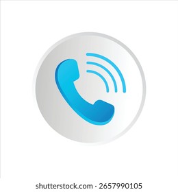 3D Phone Icon Vector Illustration