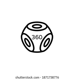 3D-Foto-Symbol in Vektorgrafik. Logotyp