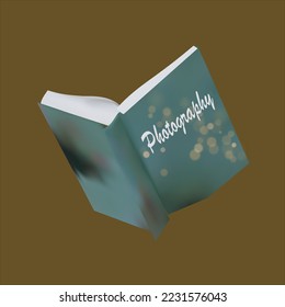 3D photography book icon vector illustration