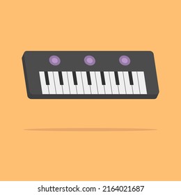 3d piano in minimal cartoon style