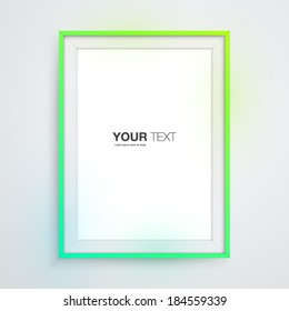 3D picture frame design for A4 image or text eps 10 vector illustration
