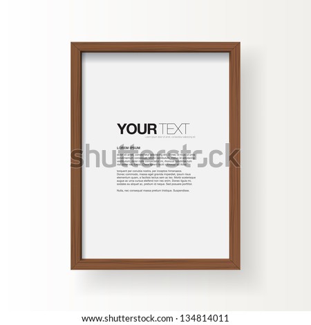 3D picture frame design for A4 / A3 image format or text  Eps 10 vector illustration