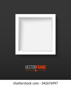 3D Picture Frame Design. Perfect for your presentations. Vector Illustration.