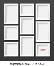 3D Picture Frame Design. Perfect for your presentations. Vector Illustration.