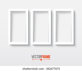 3D Picture Frame Design. Perfect for your presentations. Vector Illustration.