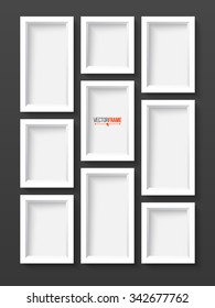 3D Picture Frame Design. Perfect for your presentations. Vector Illustration.