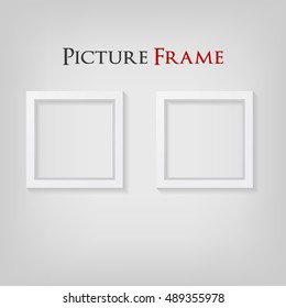 3D Picture Frame Design. Perfect for your presentations. Vector Illustration.