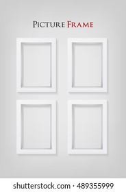 3D Picture Frame Design. Perfect for your presentations. Vector Illustration.