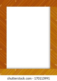 3D picture frame design vector for A4 image or text