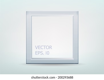 3D picture frame design vector.