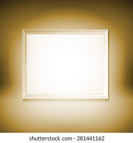 3D picture frame design vector for image or text art