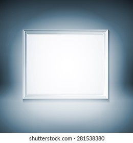 3D picture frame design vector for image or text art