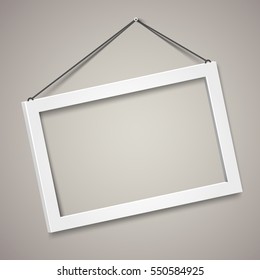 3D picture frame design vector for A4 image or text. Vector illustration