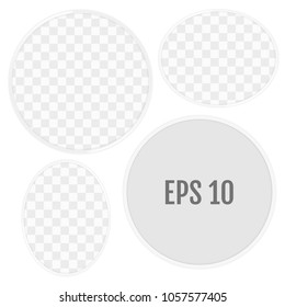 3D picture round frame design. Realistic Round frame. Design Template for Mock Up. Vector illustration