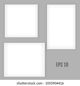 3D picture square frame design. Realistic Square frame. Design Template for Mock Up. Vector illustration