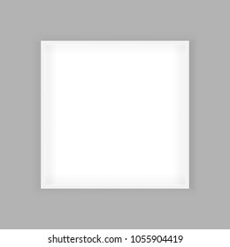 3D picture square frame design. Realistic Square frame. Design Template for Mock Up. Vector illustration