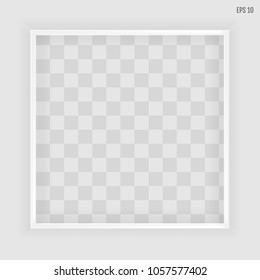 3D picture square frame design. Realistic Square frame. Design Template for Mock Up. Vector illustration