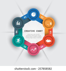 3d pie chart data communication in a circle