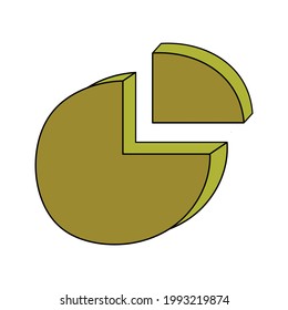 3d pie chart doodle icon