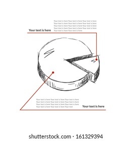 3d Pie Chart Hand Drawn