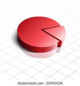 3D Pie Chart, High Quality Vector EPS10