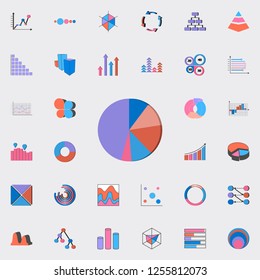 3D pie chart icon. Charts & Diagramms icons universal set for web and mobile