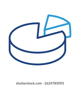 3D Pie Chart Icon Element For Design