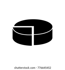 3D Pie Chart icon. Trend diagram element icon. Business analytics concept design icon. Signs and symbols icon for websites, web design, mobile, info graphics on white background