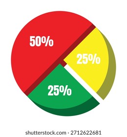 3D-Kreisdiagramm
Infografik Präsentationsdeck Geschäftsprojektdaten 
