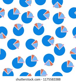 3D pie charticon in pattern style. One of Charts & Diagramms collection icon can be used for UI, UX