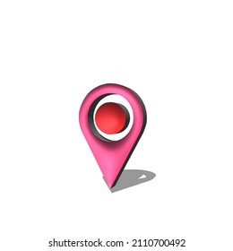 3d pin map icon design illustration