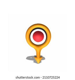3d pin map icon design illustration