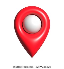 3d pin marker isolated on white. eps 10